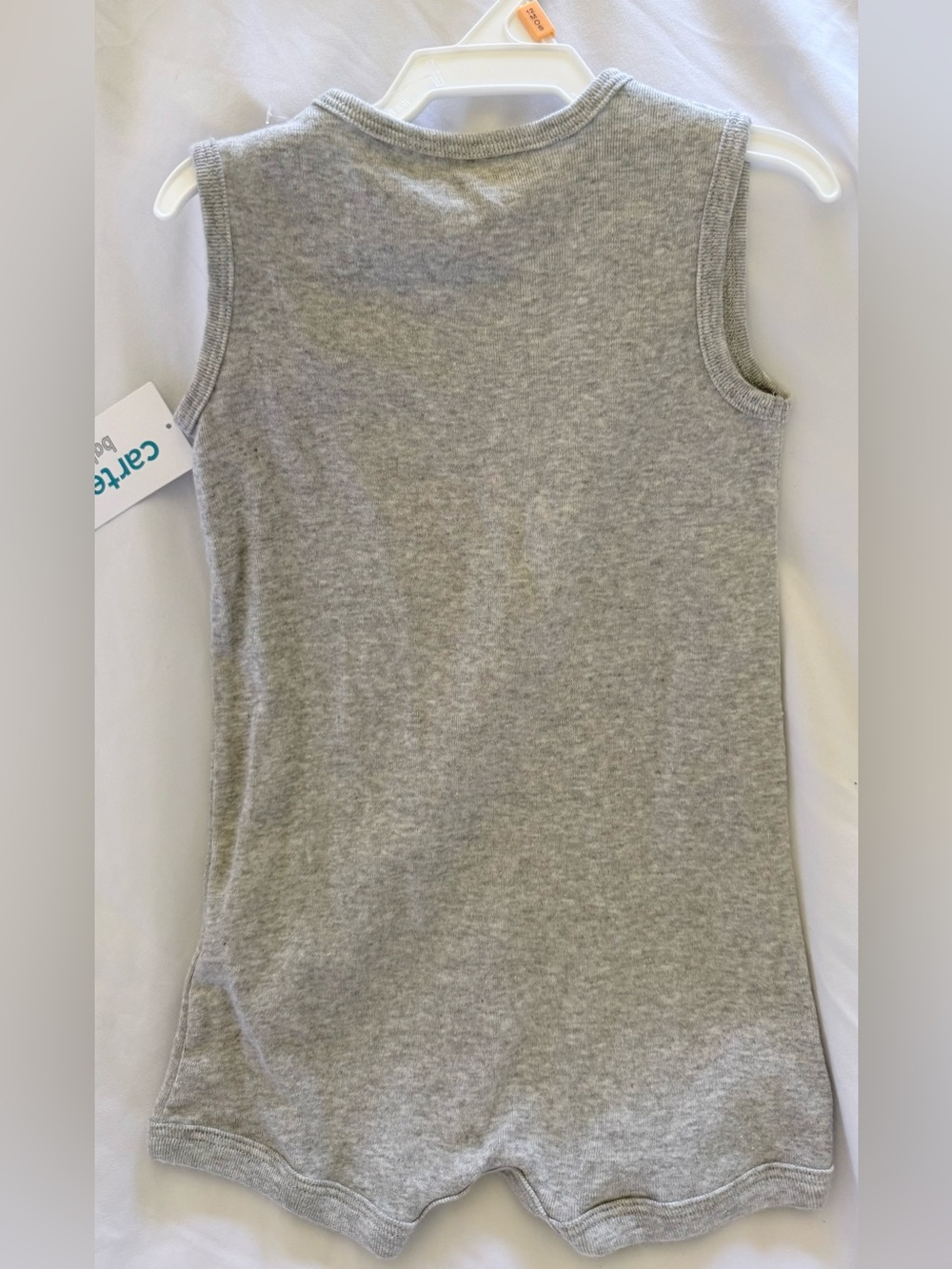 Carter's Gray Tank Romper with Blue Turtle & Teal Truck Graphics - Picture 3 of 3